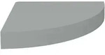 vidaXL Eck-Schweberegal Grau 25x25x3,8 cm MDF