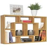 Wohnling Wandregal ALEX buche MDF-Holz H&auml;ngeregal Wandboard offen Holzregal