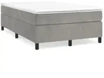 vidaXL Bettgestell ohne Matratze Hellgrau 120x200 cm Samt