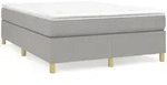 vidaXL Boxspringbettgestell Hellgrau 140x190 cm Stoff