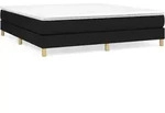 vidaXL Boxspringbettgestell Schwarz 160x200 cm Stoff