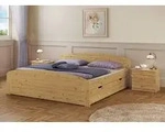 Erst-Holz Funktions-Doppelbett &Uuml;berl&auml;nge 200x220 Bettkasten Bettgestell Massiv