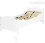 Erst-Holz Seniorenbett extra hoch Kiefer wei&szlig; Federholzrahmen 100x200 G&auml;stebett