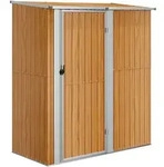 vidaXL Gartenhaus 180,5x97x209,5 cm Verzinkter Stahl Holzoptik