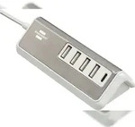 Brennenstuhl estilo USB-Multiladeger&auml;t 5-fach, 4x USB-A, 1x USB-C