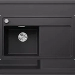BLANCO GmbH + Co KG BLANCO ZENAR 45 S-F Sp&uuml;le, schwarz, fl&auml;chenb&uuml;ndig ab 45 cm,
