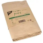 Papstar 3 Abfalls&auml;cke aus Papier "pure" 120 l 95 cm x 70 cm x 25 cm braun , 2-lagig
