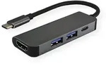 VALUE USB Typ C Dockingstation, HDMI 4K, 2x USB Typ A + Typ C PD