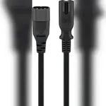 Goobay 97201 Verl&auml;ngerungskabel C7/C8, 2 m, Schwarz, Schwarz - Ger&auml;testecker C8 >