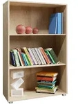 CASARIA&reg; B&uuml;cherregal Holz Eiche 3 F&auml;cher 115x60x28cm Standregal K&uuml;che B&uuml;roregal
