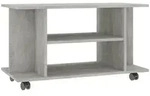 vidaXL TV-Schrank mit Rollen Betongrau 80x40x45 cm Holzwerkstoff