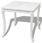vidaXL Esstisch 80x80x76 cm Hochglanz-Wei&szlig;