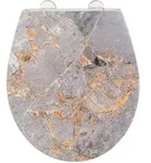 WENKO Premium WC-Sitz Mod. Grey Marble mit Relief