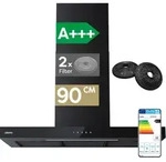 CIARRA A+++ 709 m3/h Dunstabzugshaube 90cm Wandhaube WIFI +APP & Touch Control...
