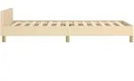 vidaXL Bettgestell mit Kopfteil ohne Matratze Creme 90x190 cm Stoff