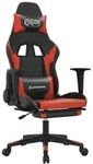 vidaXL Gaming-Stuhl mit Fu&szlig;st&uuml;tze Schwarz und Rot Kunstleder