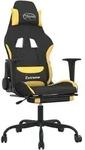 vidaXL Gaming-Stuhl mit Fu&szlig;st&uuml;tze Schwarz und Gelb Stoff