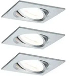 Paulmann LED Einbauleuchte Nova Basisset schwenkbar eckig 84x84mm 50&deg; GU10...