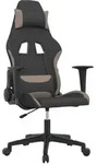 vidaXL Gaming-Stuhl mit Massagefunktion Schwarz und Taupe Stoff