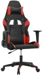 vidaXL Gaming-Stuhl mit Massagefunktion Schwarz und Rot Kunstleder