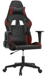 vidaXL Gaming-Stuhl mit Massagefunktion Schwarz und Weinrot Kunstleder