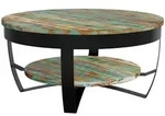 vidaXL Couchtisch mit Ablage Altholz Massiv 65x32 cm
