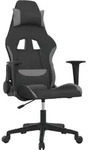 vidaXL Gaming-Stuhl Schwarz und Hellgrau Stoff