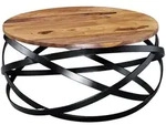 FineBuy Couchtisch MANUR Wohnzimmertisch Holz Massiv Sofatisch Tisch Wohnzimmer