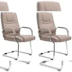 CLP 2er Set Freischwinger Attila Stoff taupe