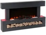 KlarsteinStudio Light & Fire 3 Smart Kamin 1000/2000W MDF WiFi-SteuerungDunkelgrau