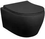 Aloni Design H&auml;nge-WC mit Taharet/Bidet/Hygiened&uuml;se Schwarz matt