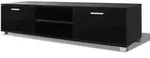 vidaXL TV-Schrank Hochglanz-Schwarz 140x40,5x35 cm