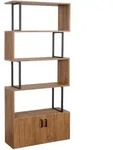Mendler B&uuml;cherregal HWC-A27, Regal Standregal Raumteiler Wohnregal, Staufach...