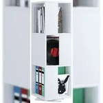 VCM B&uuml;roregal & B&uuml;cherregal Stifta Wei&szlig; H. 109 x B. 34 x T. 34 cm