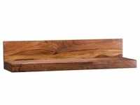 Wohnling Massivholz Wandregal MUMBAI 80 cm Sheesham Wandboard Regal massiv Holz