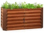 Blumfeldt Rust Grow Hochbeet Gartenbeet verzinktes Stahlblech Rost-Finish Rost