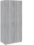 vidaXL Kleiderschrank Grau Sonoma 80x52x180 cm Holzwerkstoff