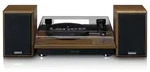 Lenco LS-100WD Plattenspieler Audio-Plattenspieler mit Riemenantrieb Schwarz, Eiche