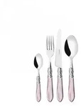 aladdin chromring, besteckset 24 tlg. lila griff, galeriebox, casa bugatti