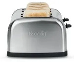 H.Koenig 4-Scheiben-Toaster TOAS14 Toastkammern, Vintage, Edelstahl, 7 Positionen,