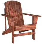 Outsunny - Adirondack Gartenstuhl - 72,5B x 97T x 93H cm - verkohlt