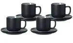 Ritzenhoff & Breker JASPER Espressotasse mit Untertasse 100 ml 4er Set schwarz