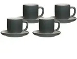 Ritzenhoff & Breker JASPER Espressotasse mit Untertasse 100 ml 4er Set grau