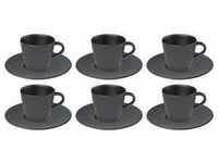 Villeroy & Boch Manufacture Rock Kaffee Set schwarz 12-teilig