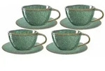 Leonardo MATERA Cappuccino Set gr&uuml;n 8-teilig