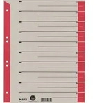 Leitz Trennblatt 16523025 DIN A4 Karton Tab rot 25 St./Pack.