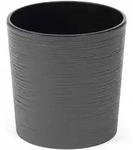 SIENA GARDEN Lens Pflanzgef&auml;&szlig; Lens, graphit Rillenoptik, &Oslash;30x30,5 cm