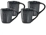 Leonardo MATERA Espressotasse 90 ml anthrazit 4er Set