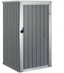 vidaXL Ger&auml;tehaus Grau 88x89x161 cm Verzinkter Stahl
