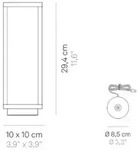 2,2 W batteriebetriebene dunkelgraue LED-Hauslaterne IP54 Zafferano
